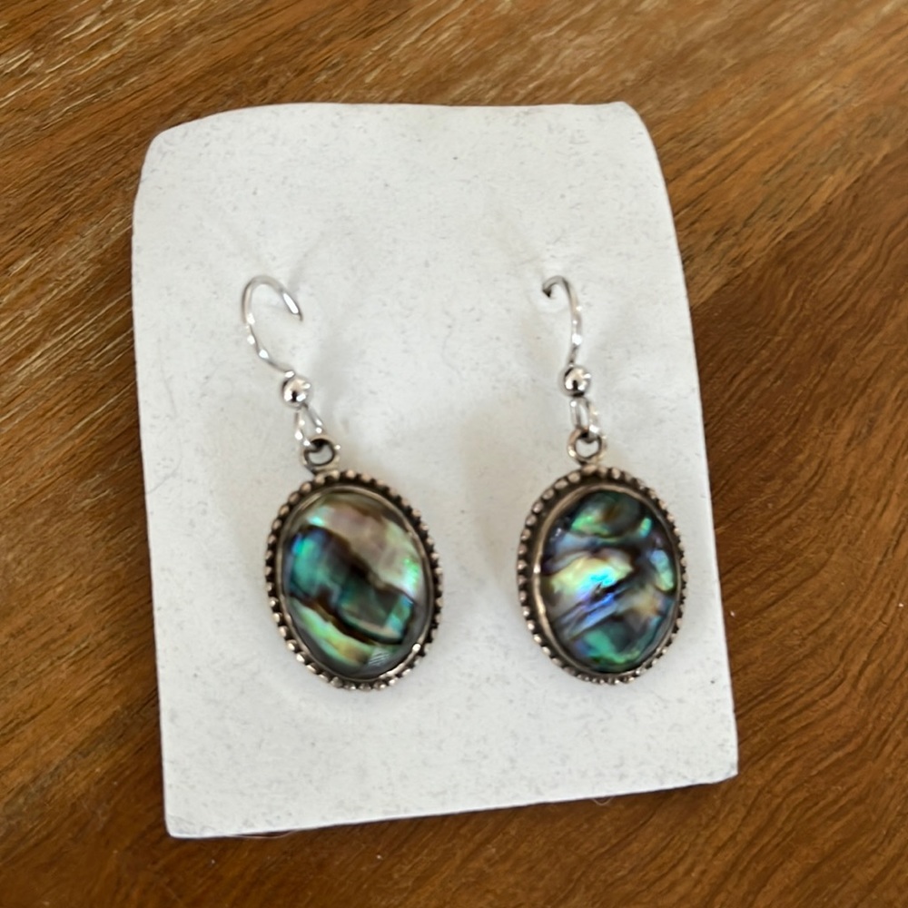 Abalone Silver Drop earrings